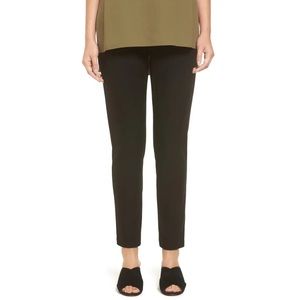 Eileen Fisher Crepe Stretch Black Cropped Pants